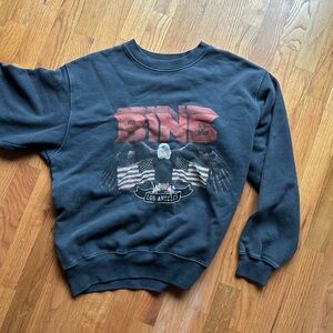 Anine Bing Black Graphic Sweatshirt